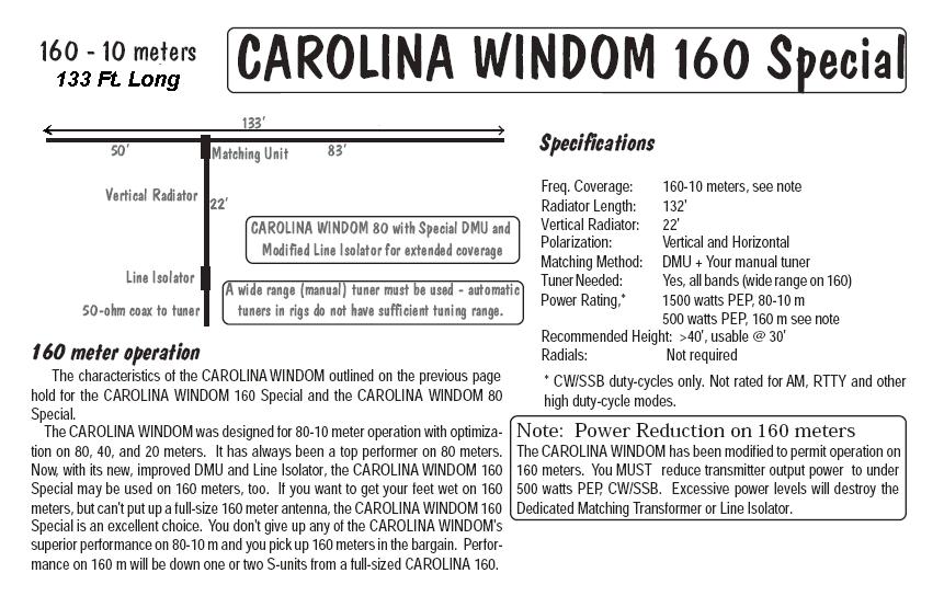Carolina Windom 160 Special